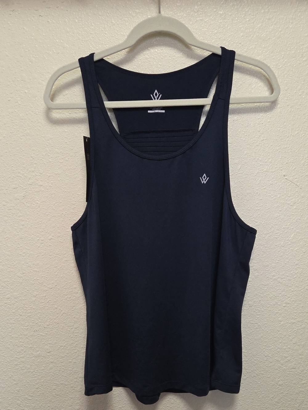 Women's Navy Athletic Tank Top with Subtle Logo
